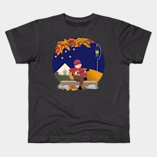 Guitar Camping Kids T-Shirt